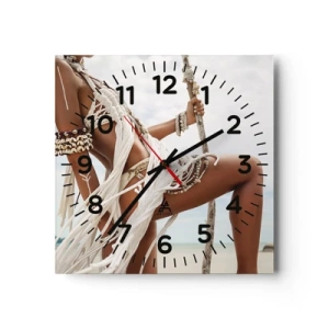 Horloge murale - Pendule murale - Prêtresse du soleil - 30x30 cm