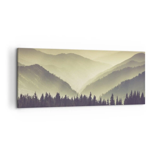 Impression sur toile - Image sur toile - Derrière les sept montagnes… - 100x40 cm