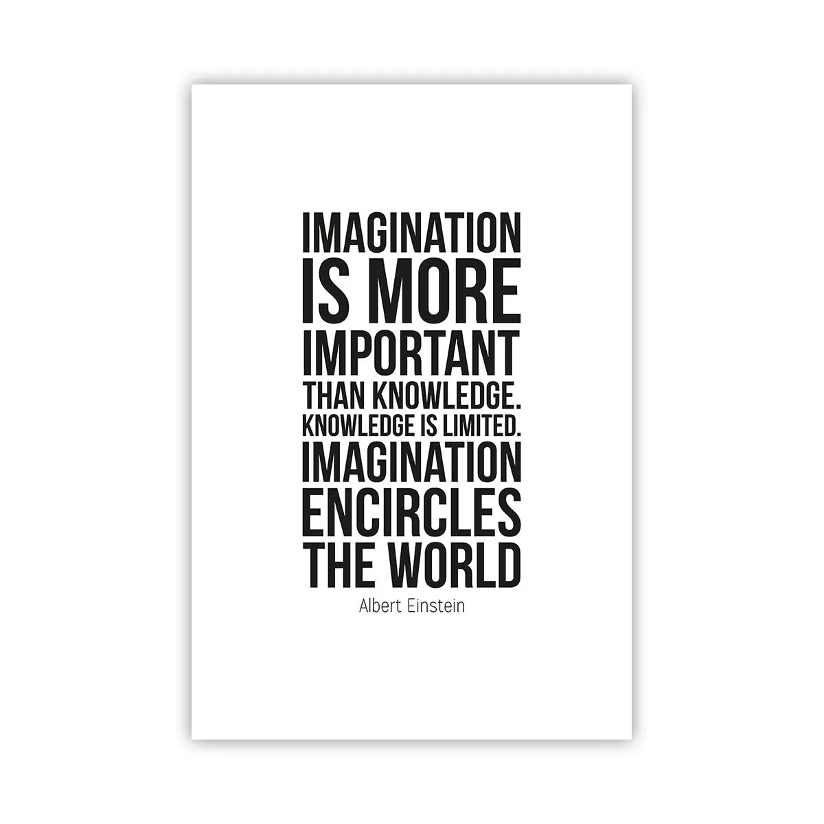 Affiche - Poster - Einstein sur le pouvoir de l'imagination - 61x91 cm