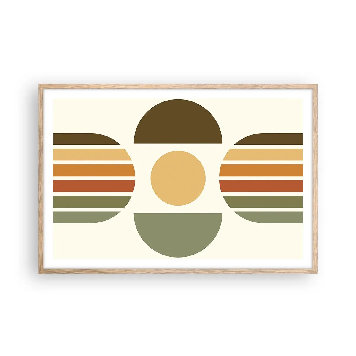 Affiche dans un chêne clair - Poster - Dans les coulaurs de la terre - 91x61 cm