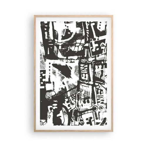 Affiche dans un chêne clair - Poster - Ordre ou chaos? - 61x91 cm