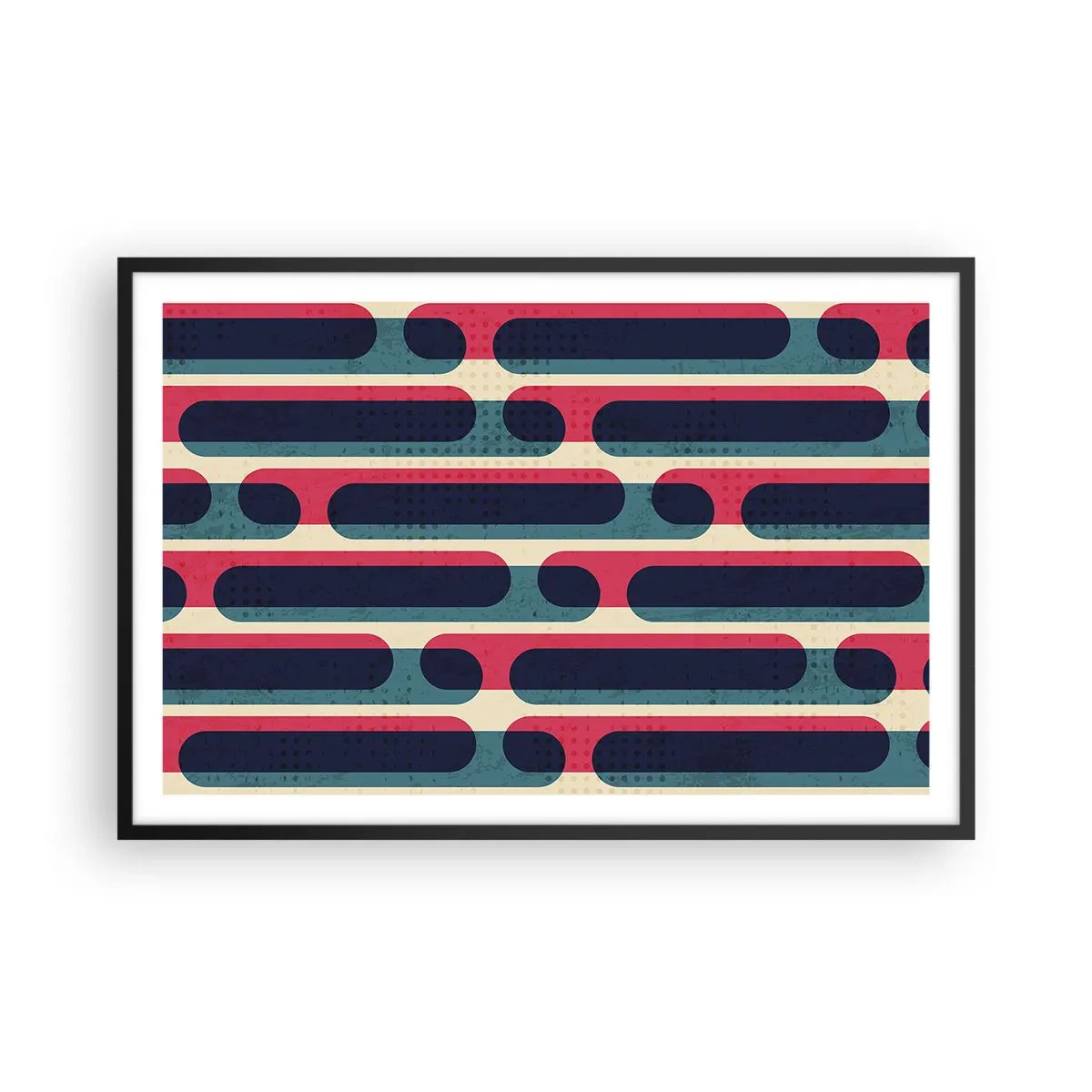 Affiche dans un cadre noir - Poster - En profondeur et sur l'avant - 91x61 cm