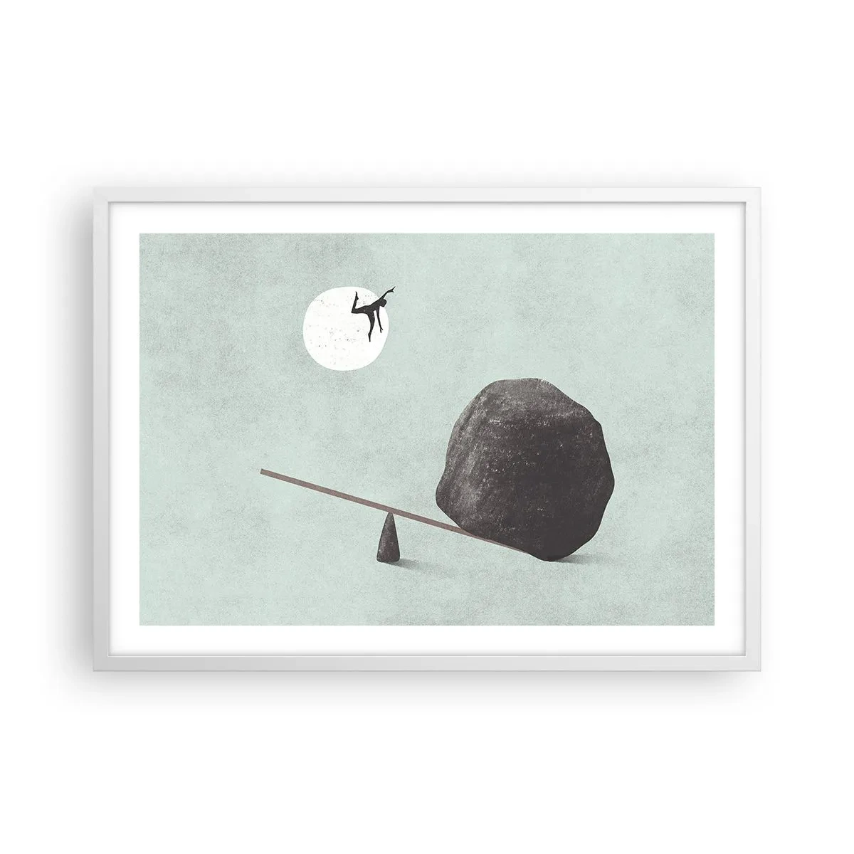 Affiche dans un cadre blanc - Poster - Réalisation de ses rêves - 70x50 cm