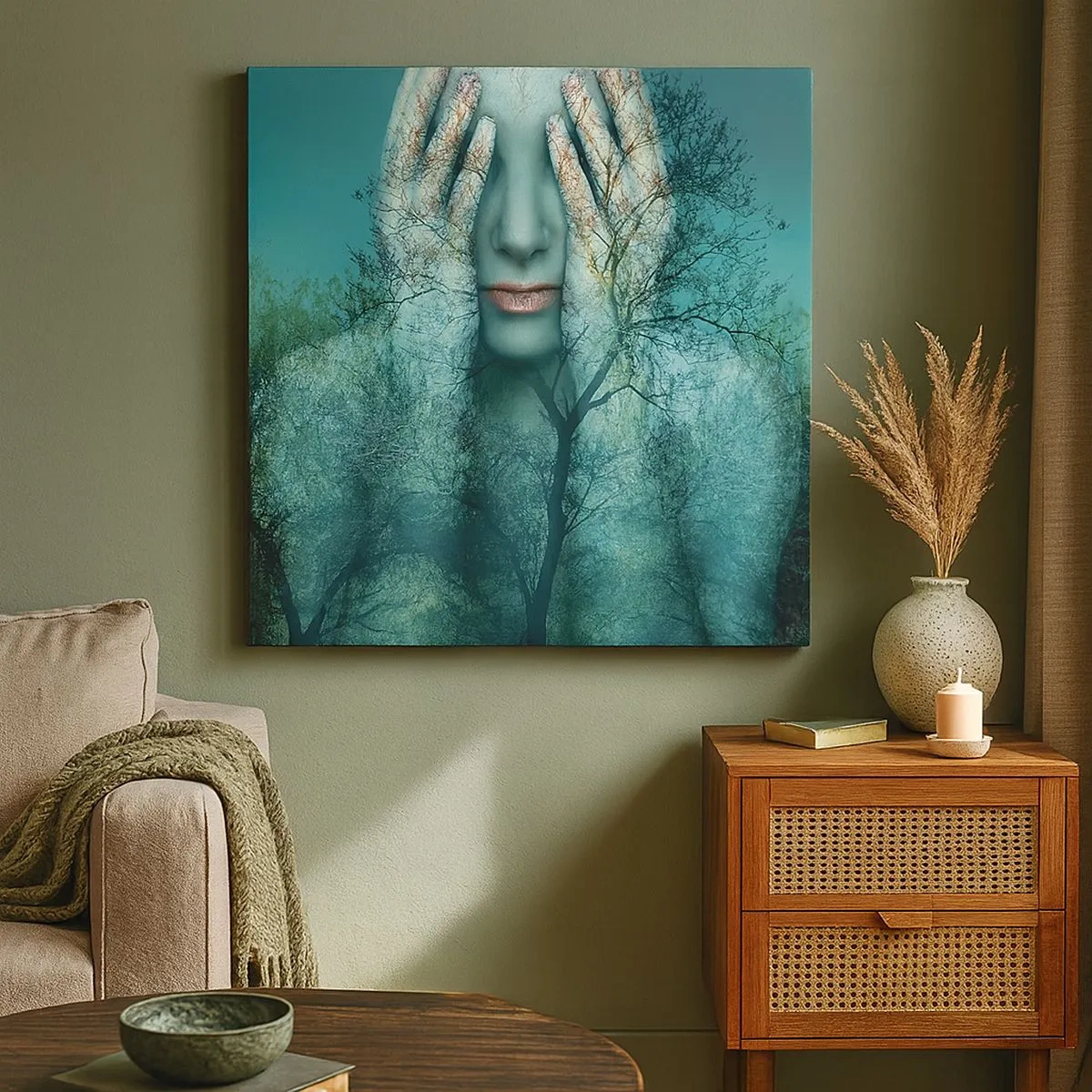 Impression sur toile - Image sur toile - immergé dans l'azur - 30x30 cm