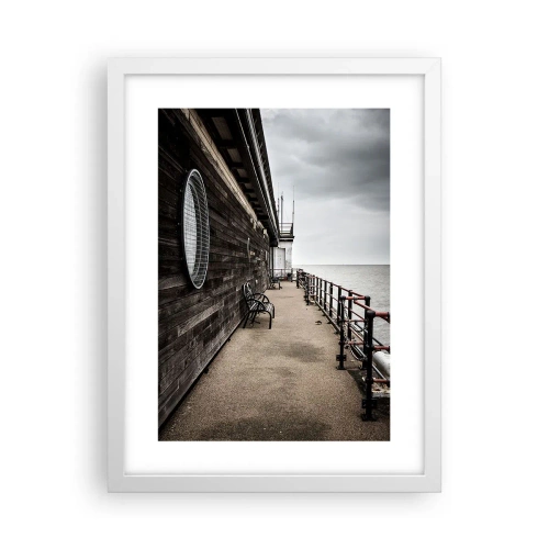 Affiche dans un cadre blanc - Poster - Le temps s'est arrêté - 30x40 cm