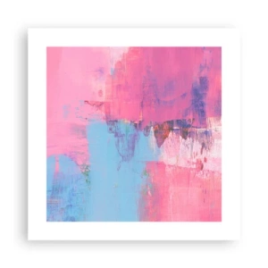 Affiche - Poster - Du rose, du bleu et une pincée de lumière - 40x40 cm