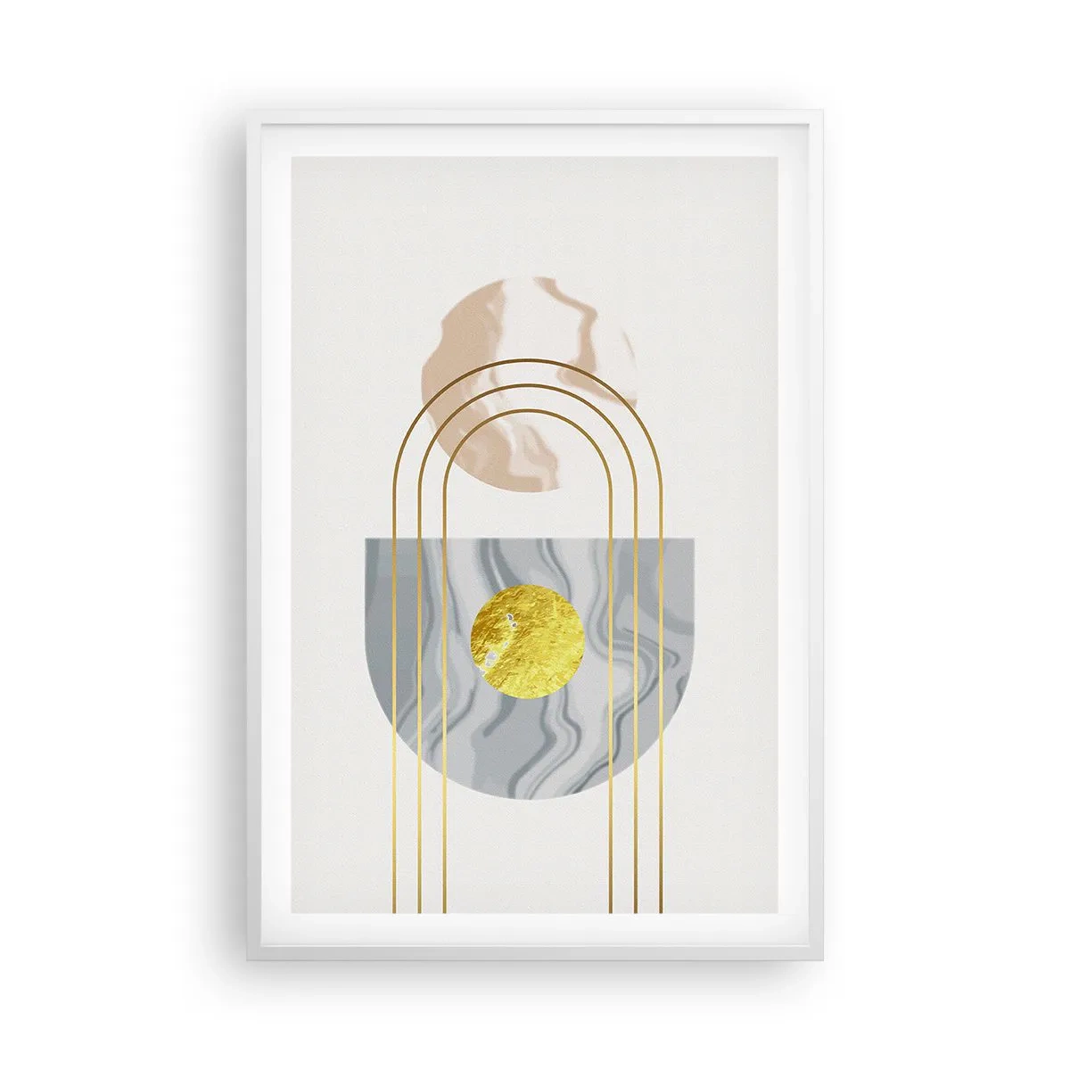 Affiche dans un cadre blanc - Poster - Clareté et brillance - 61x91 cm