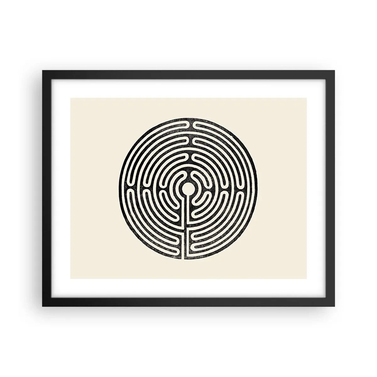 Affiche dans un cadre noir - Poster - Ordre mystérieux - 50x40 cm