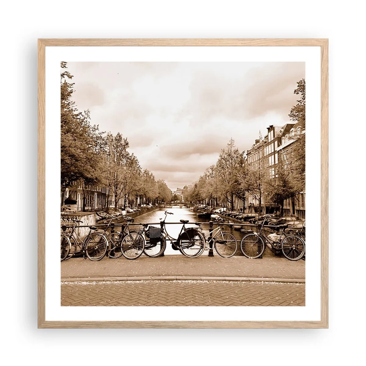 Affiche dans un chêne clair - Poster - Ambiance hollandaise - 60x60 cm