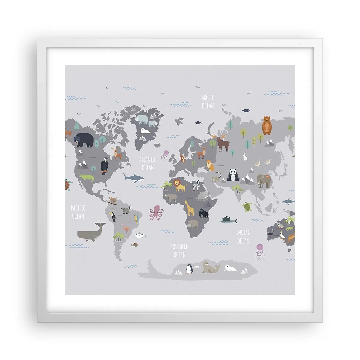 Affiche dans un cadre blanc - Poster - Dis-moi d'où tu viens... - 50x50 cm