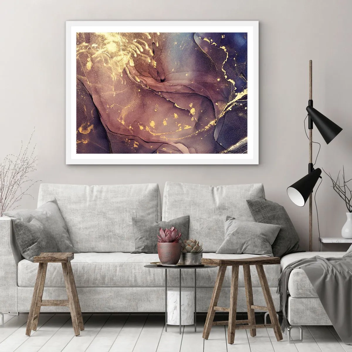 Affiche dans un cadre blanc - Poster - Matière et esprit - 50x40 cm