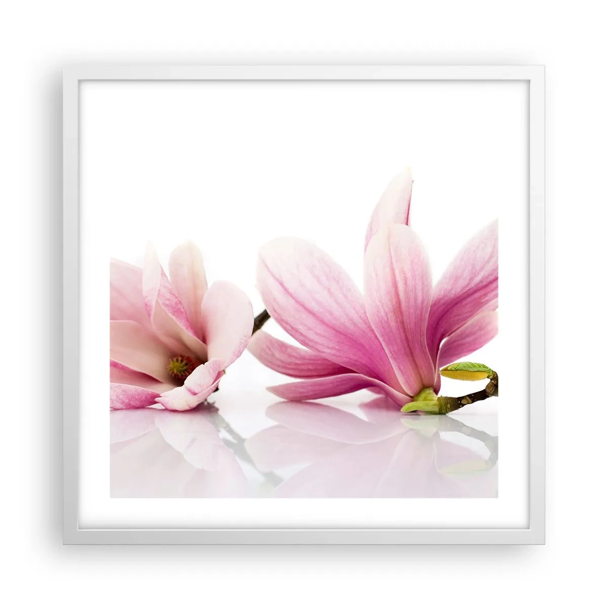 Affiche dans un cadre blanc - Poster - Délicat comme une brise de printemps - 50x50 cm