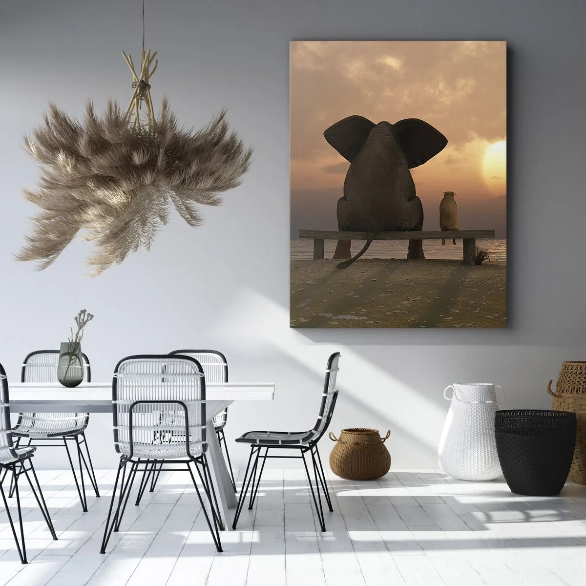 Impression sur toile - Image sur toile - C'est bon de garder le silence ensemble - 55x100 cm