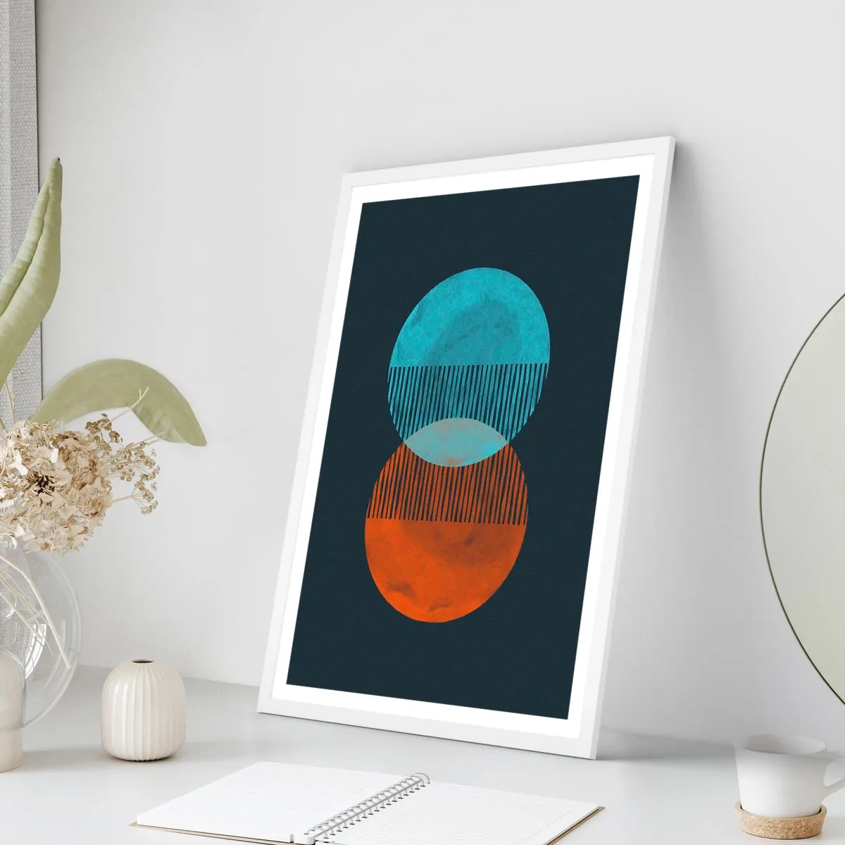 Affiche dans un cadre blanc - Poster - Fantaisie astronomique - 70x100 cm