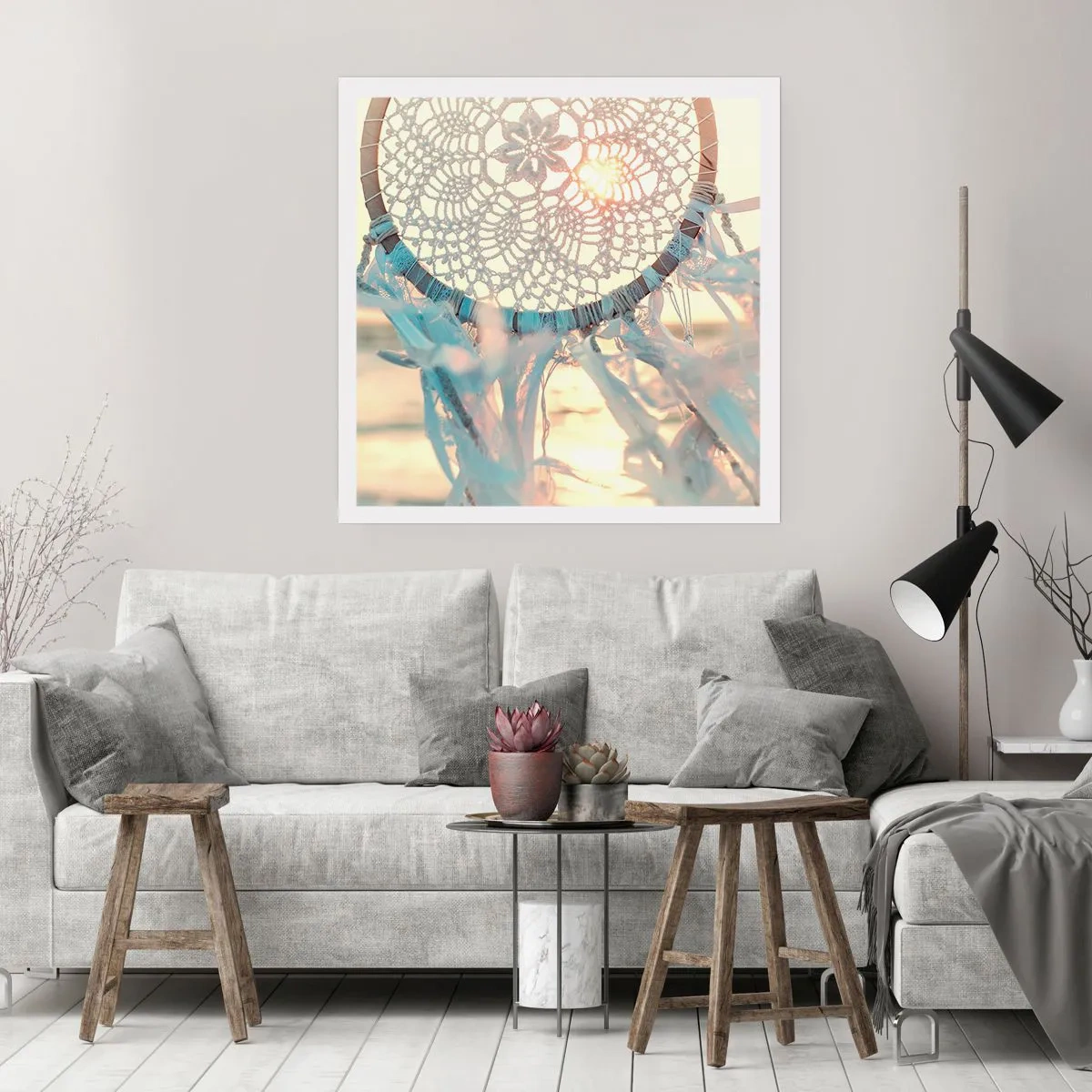 Affiche - Poster - Totem en dentelle - 50x50 cm