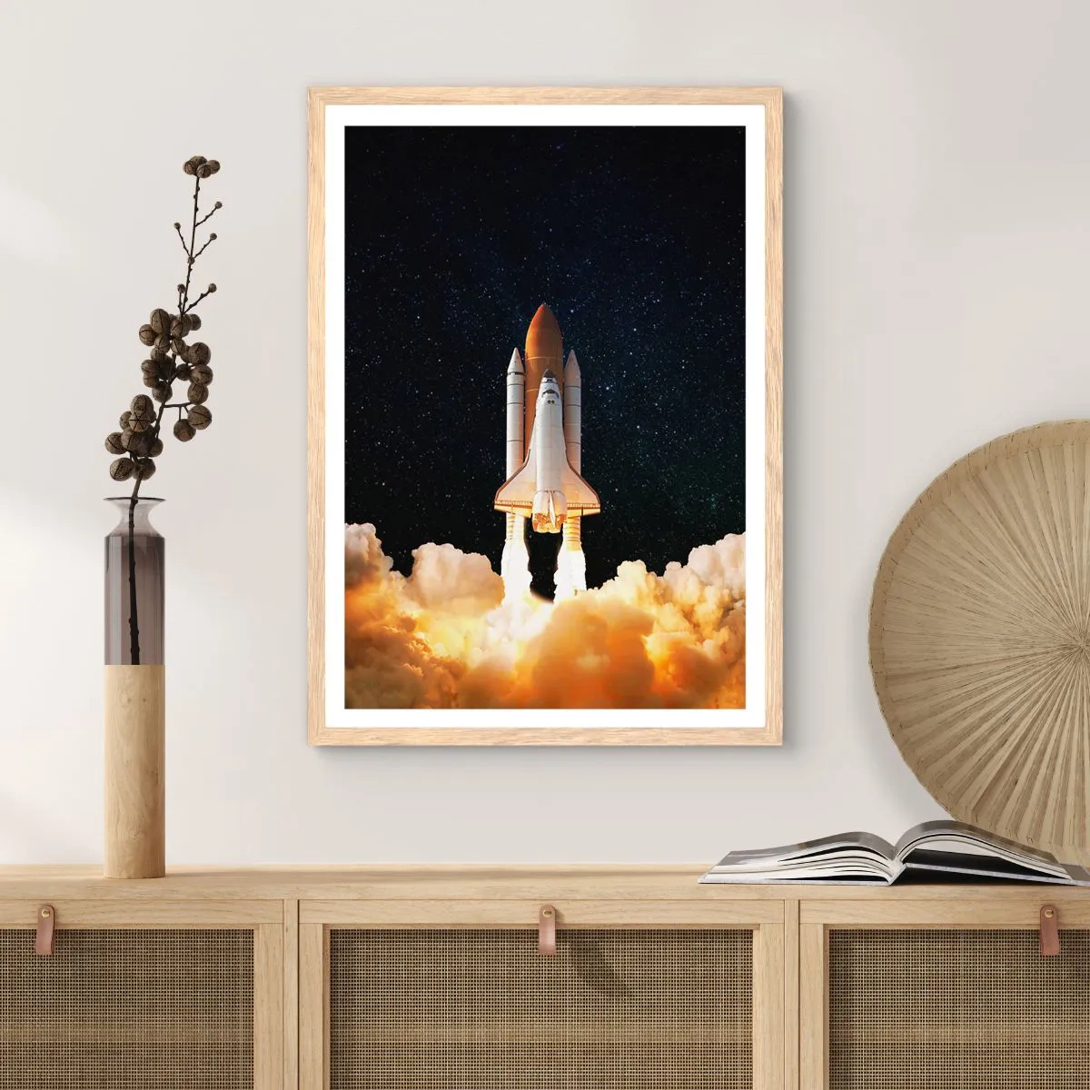Affiche dans un chêne clair - Poster - Ad astra! - 40x50 cm
