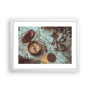 Affiche dans un cadre blanc - Poster - Pour ceux qui recherche l'aventure - 40x30 cm