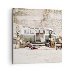 Impression sur toile - Image sur toile - Il est temps de commencer le voyage - 50x50 cm