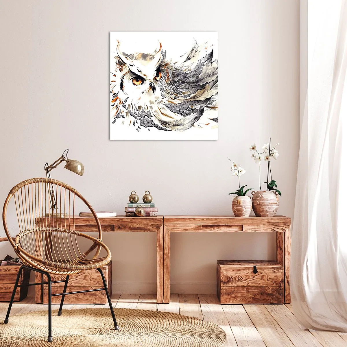 Impression sur toile - Image sur toile - Elle vient du monde de la magie - 50x50 cm