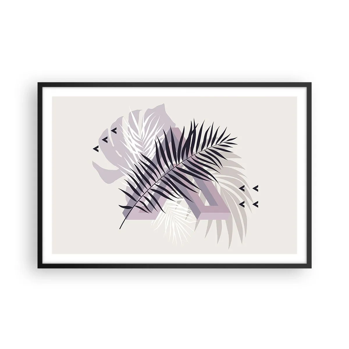 Affiche dans un cadre noir - Poster - L'ombre de l'obscurité - 91x61 cm