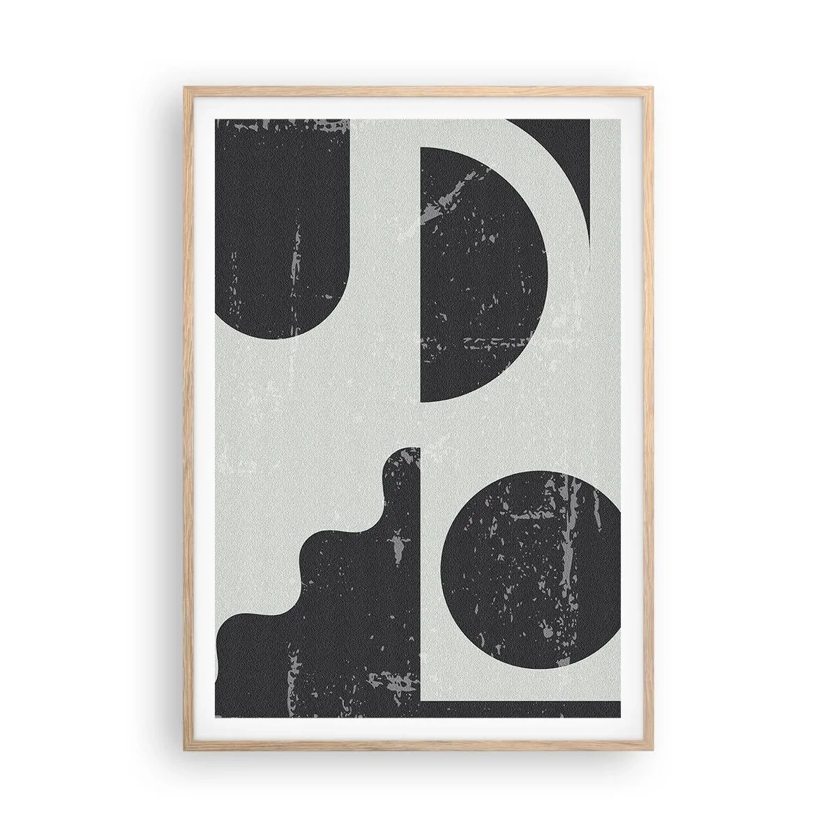 Affiche dans un chêne clair - Poster - Composition dessus et dessous - 70x100 cm