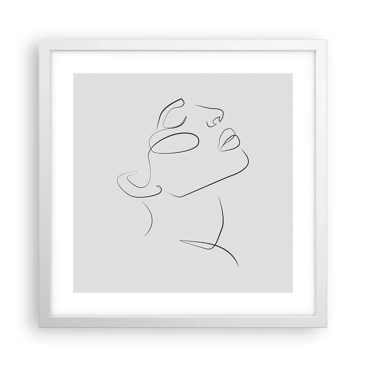 Affiche dans un cadre blanc - Poster - Méandre du rêve - 40x40 cm