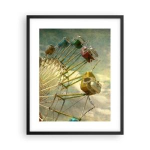 Affiche dans un cadre noir - Poster - On va faire la fête - 40x50 cm