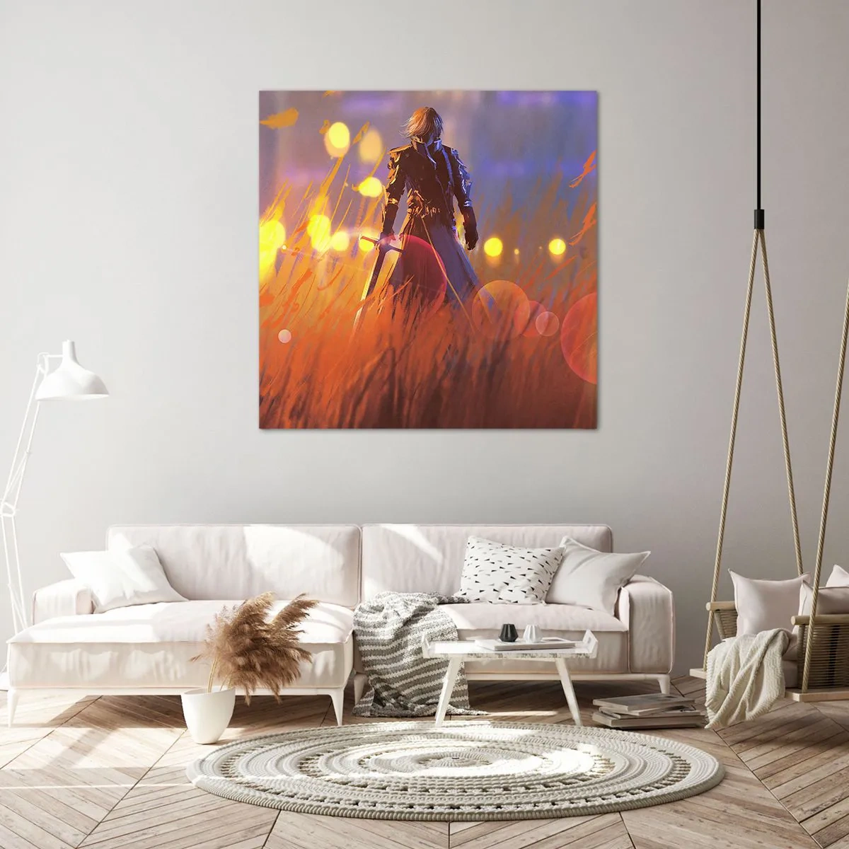 Impression sur toile - Image sur toile - Chevalier errant - 40x40 cm