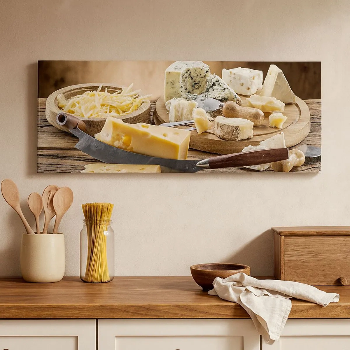 Impression sur toile - Image sur toile - Sourire au fromage - 100x40 cm