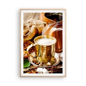 Affiche dans un chêne clair - Poster - Bonne journée! - 61x91 cm