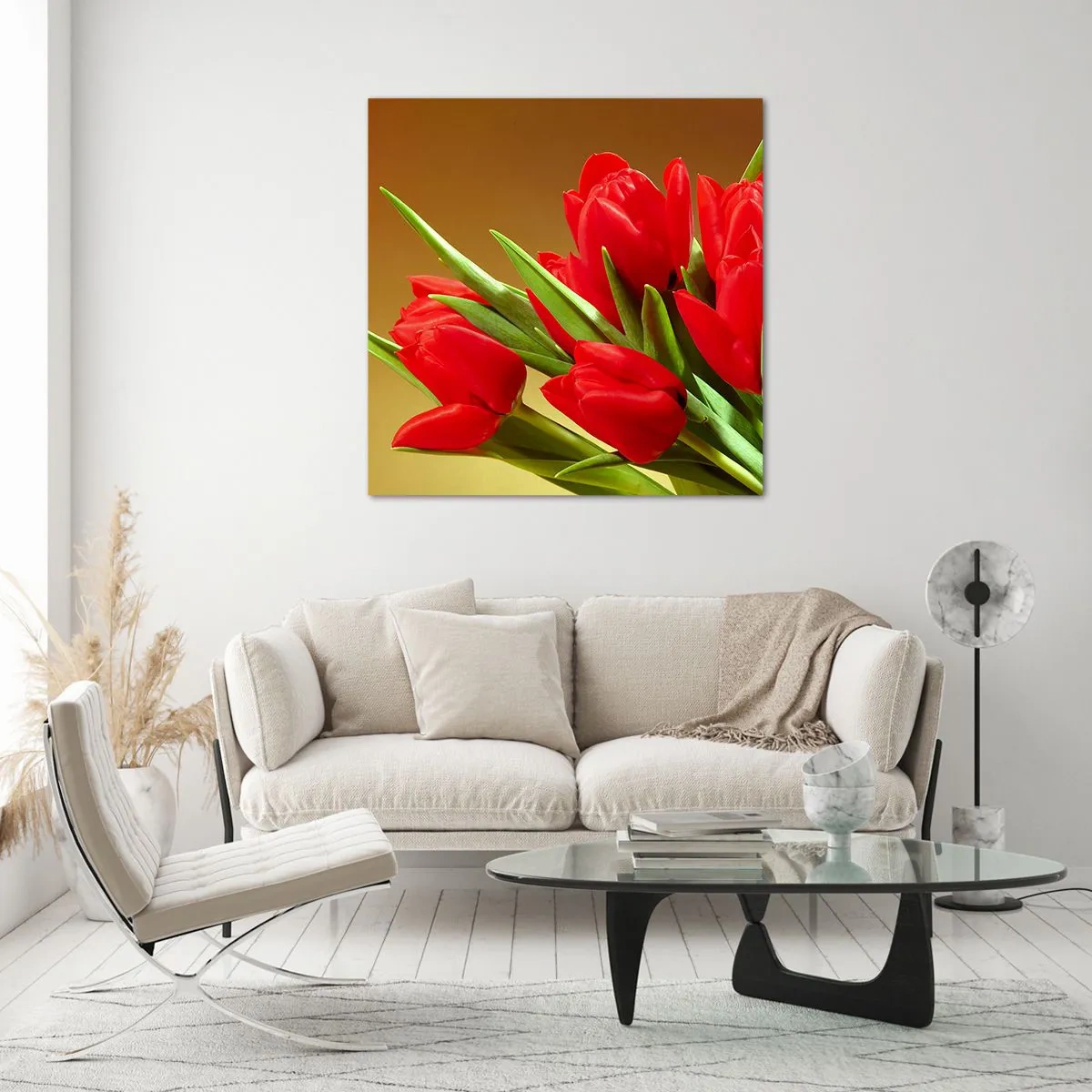 Impression sur verre - Image sur verre - Amas de joie printanière - 70x70 cm