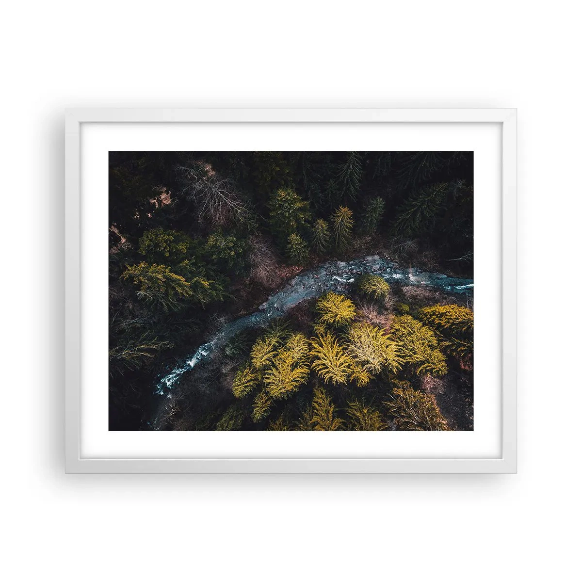 Affiche dans un cadre blanc - Poster - De plus en plus vite - 50x40 cm