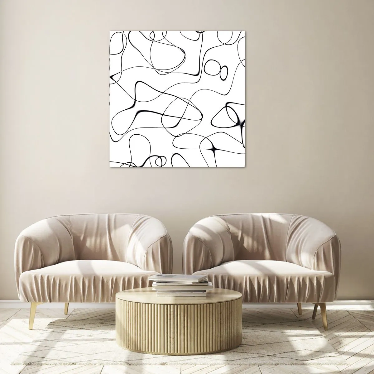 Impression sur verre - Image sur verre - Le chemin de la vie, les voies du hasard - 30x30 cm