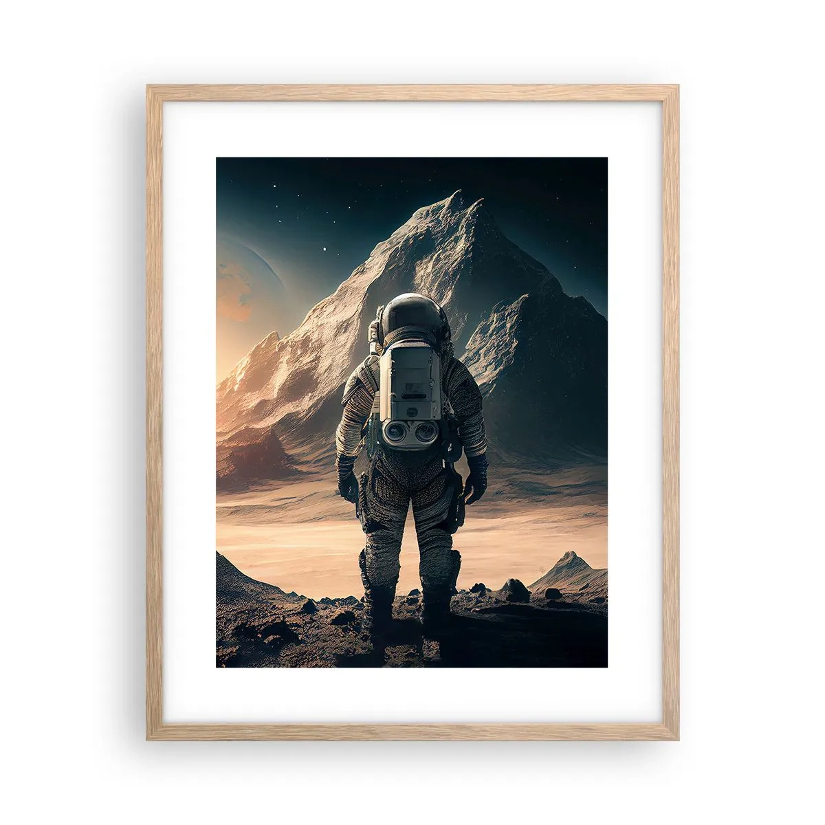 Affiche dans un chêne clair - Poster - Nouveau défi - 40x50 cm