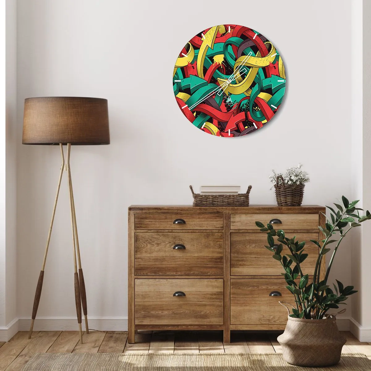 Horloge murale - Pendule murale - Quel chemin vers le but ? - 40x40 cm