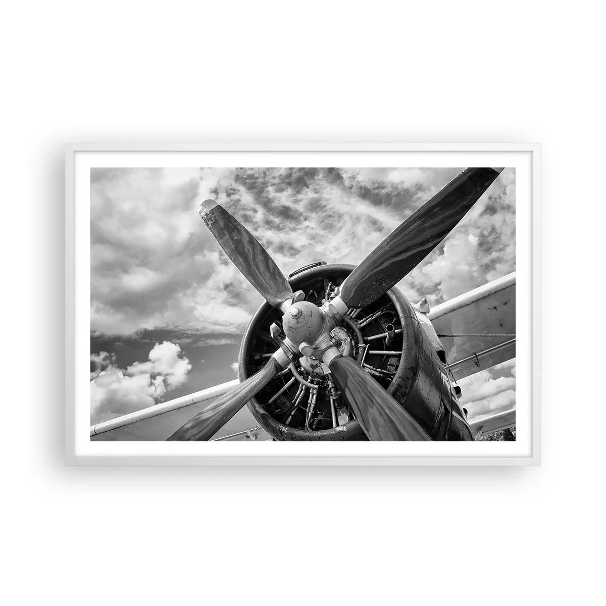 Affiche dans un cadre blanc - Poster - Dompteur de ciel - 91x61 cm