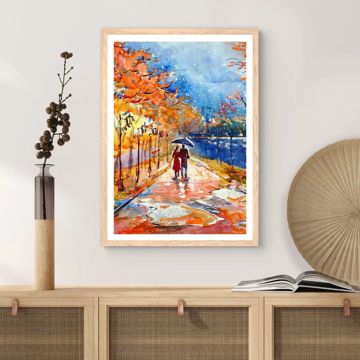 Affiche dans un chêne clair - Poster - Ensemble jusqu'au bout du temps - 70x100 cm