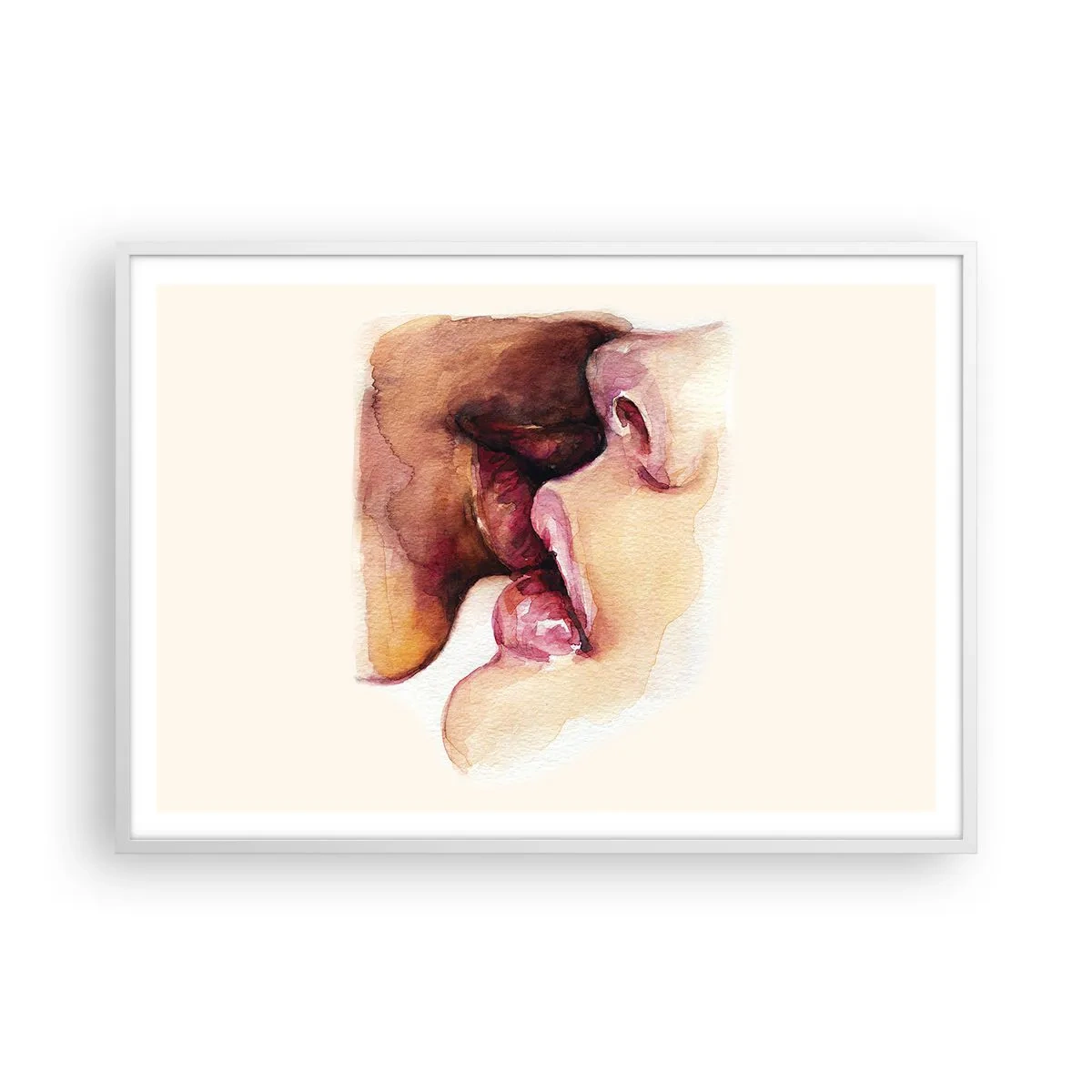Affiche dans un cadre blanc - Poster - Comme le jour et la nuit, la terre et le ciel - 100x70 cm