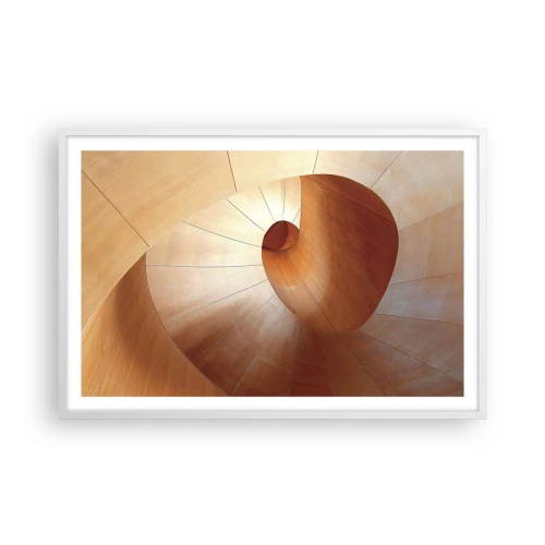 Affiche dans un cadre blanc - Poster - Serpentin architectural - 91x61 cm