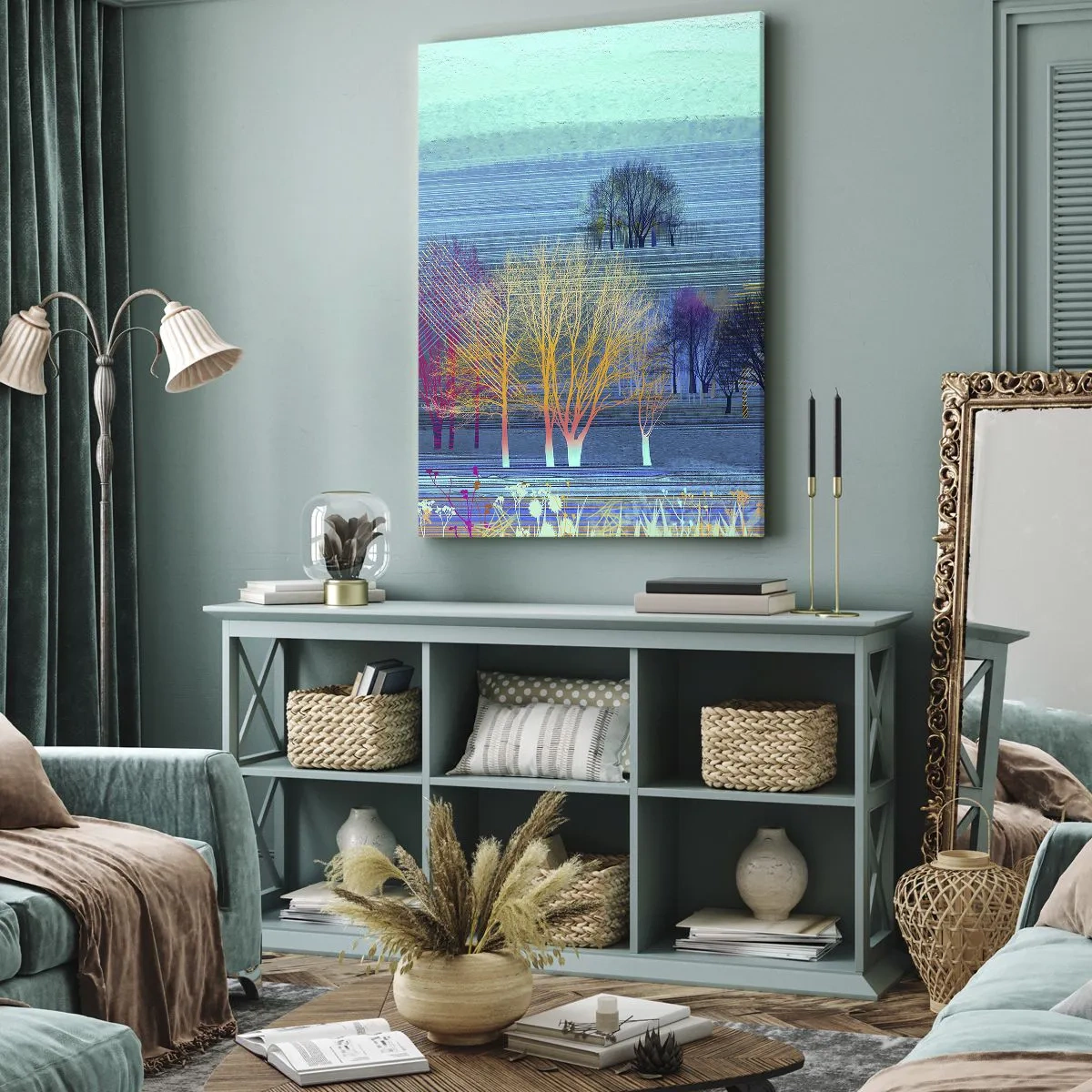 Impression sur toile - Image sur toile - Un paysage soigné - 55x100 cm