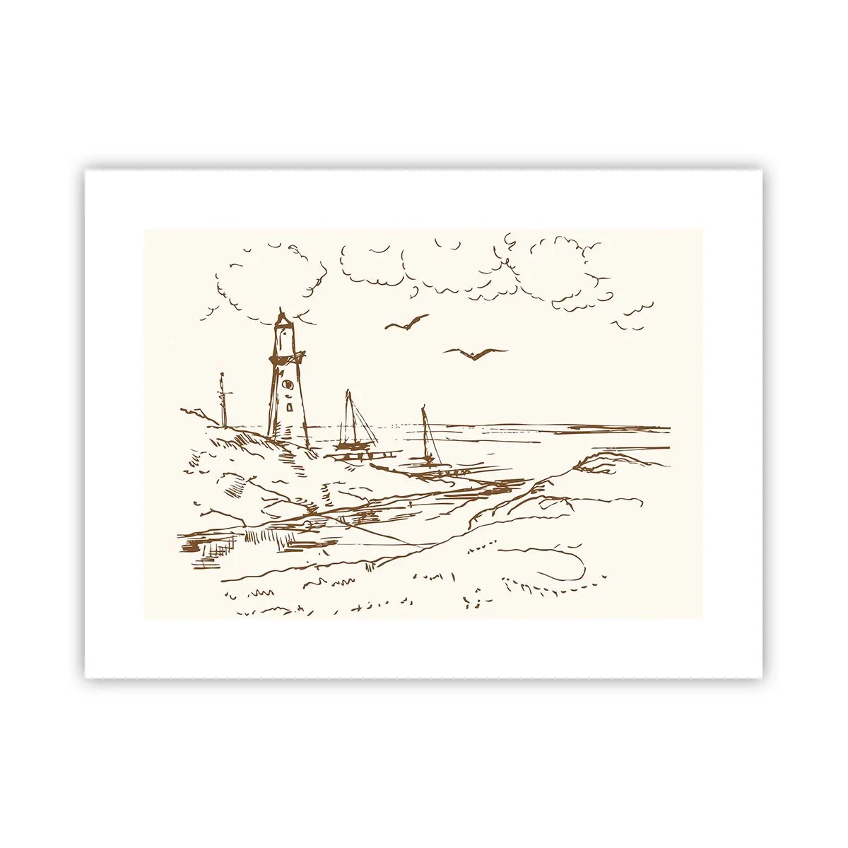 Affiche - Poster - Esquisse de souvenirs d'été - 40x30 cm