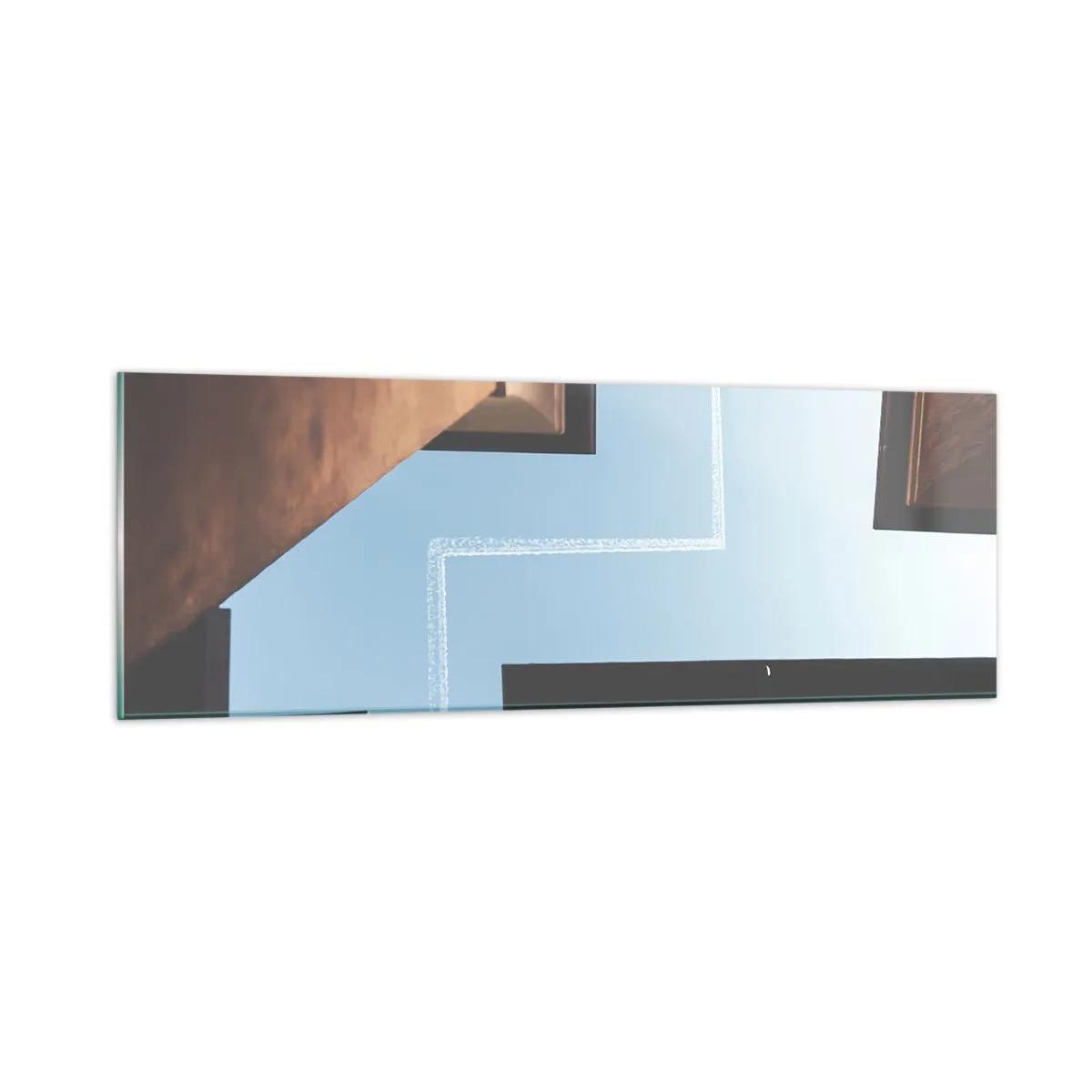 Impression sur verre - Image sur verre - Au-dessus du labyrinthe de la ville - 90x30 cm