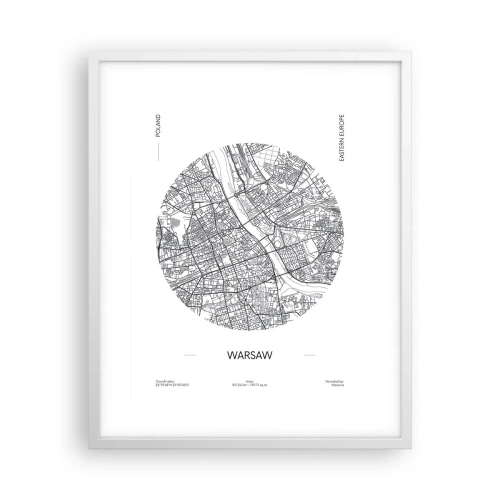 Affiche dans un cadre blanc - Poster - Anatomie de Varsovie - 40x50 cm