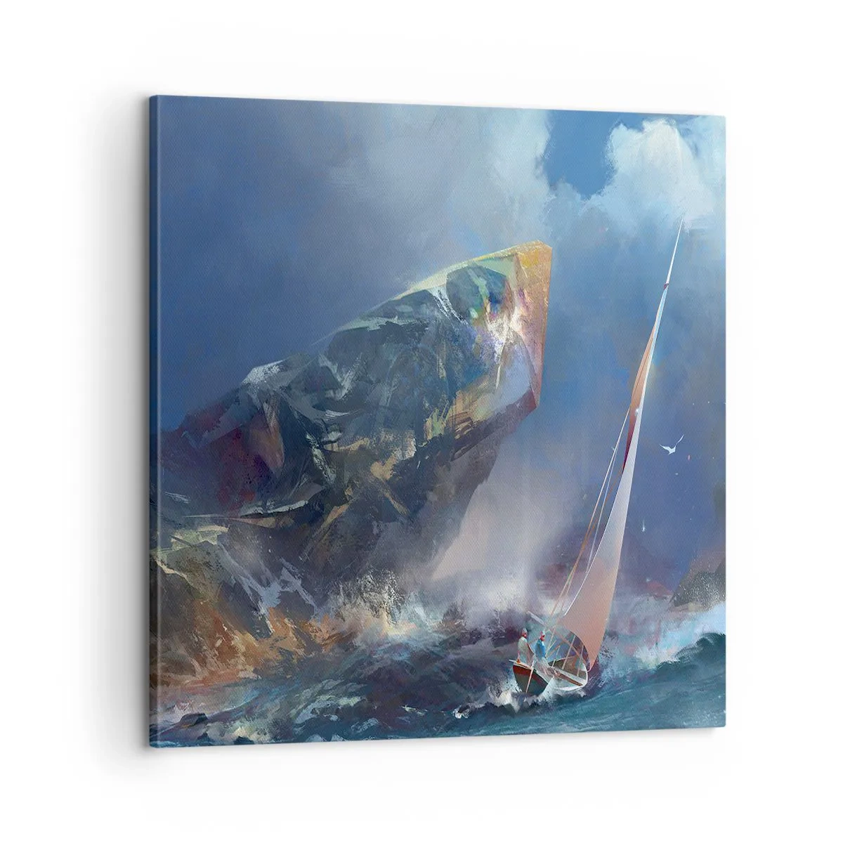 Impression sur toile - Image sur toile - Celui qui est courageux, gagne - 60x60 cm