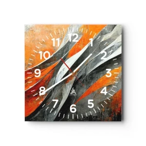 Horloge murale - Pendule murale - Chaleur et froid - 30x30 cm