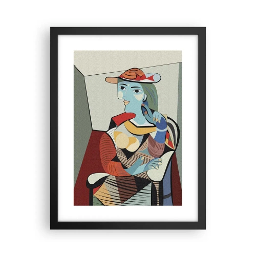 Affiche dans un cadre noir - Poster - À travers les yeux de Picasso - 30x40 cm