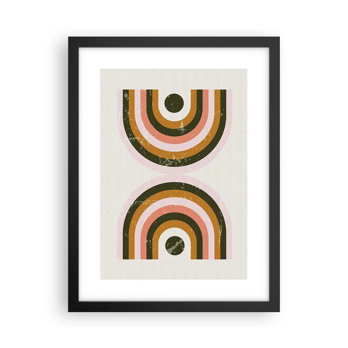 Affiche dans un cadre noir - Poster - Abstraction jumelle - 30x40 cm