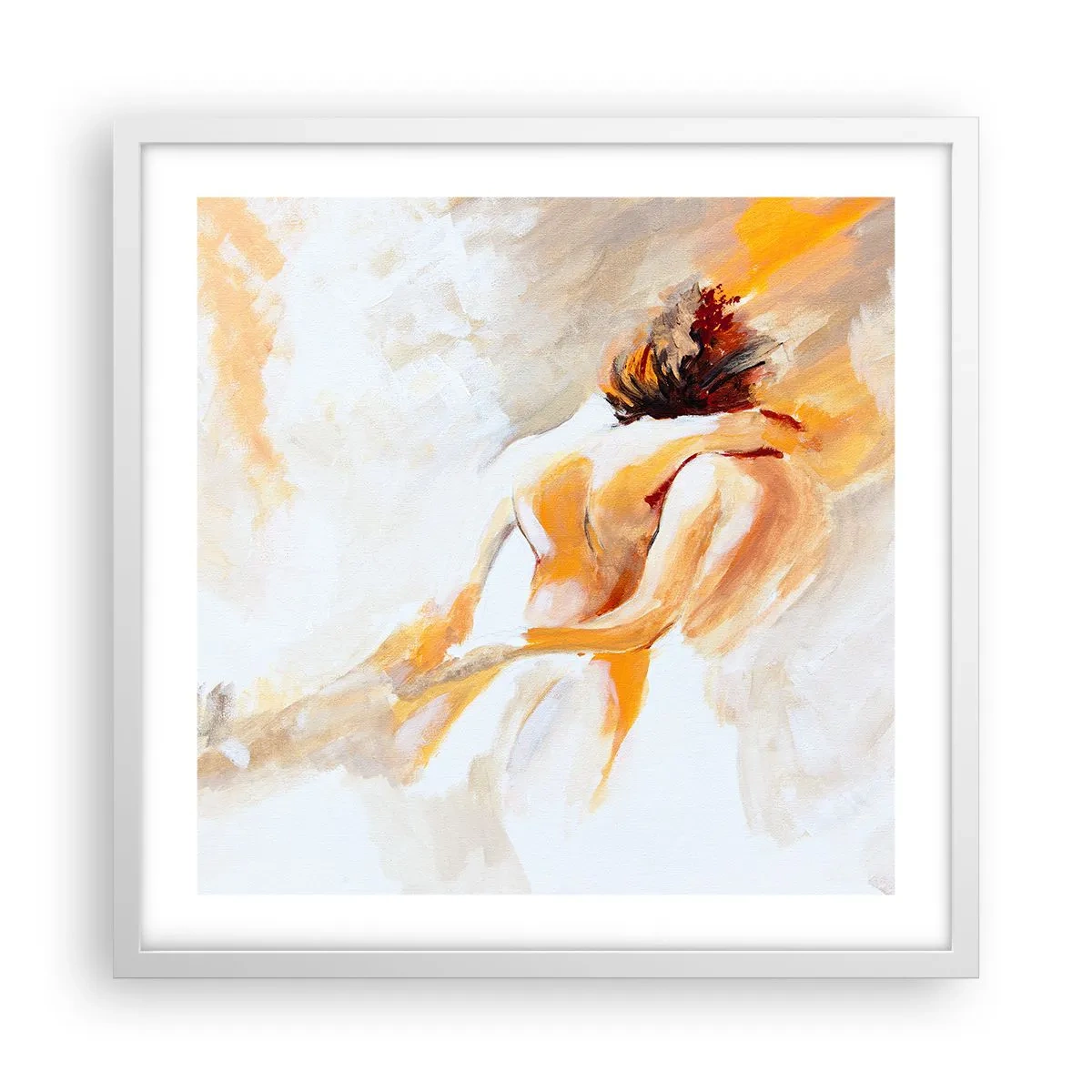 Affiche dans un cadre blanc - Poster - Proximité dans le ciel - 50x50 cm