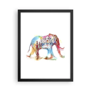 Affiche dans un cadre noir - Poster - Inde - l'aura de l'amour - 30x40 cm