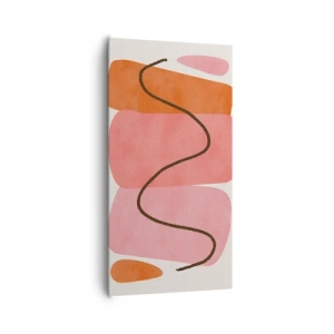 Impression sur toile - Image sur toile - mouvement doux des formes - 65x120 cm